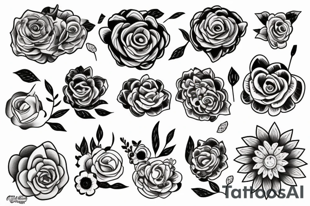 Self love flower tattoo idea