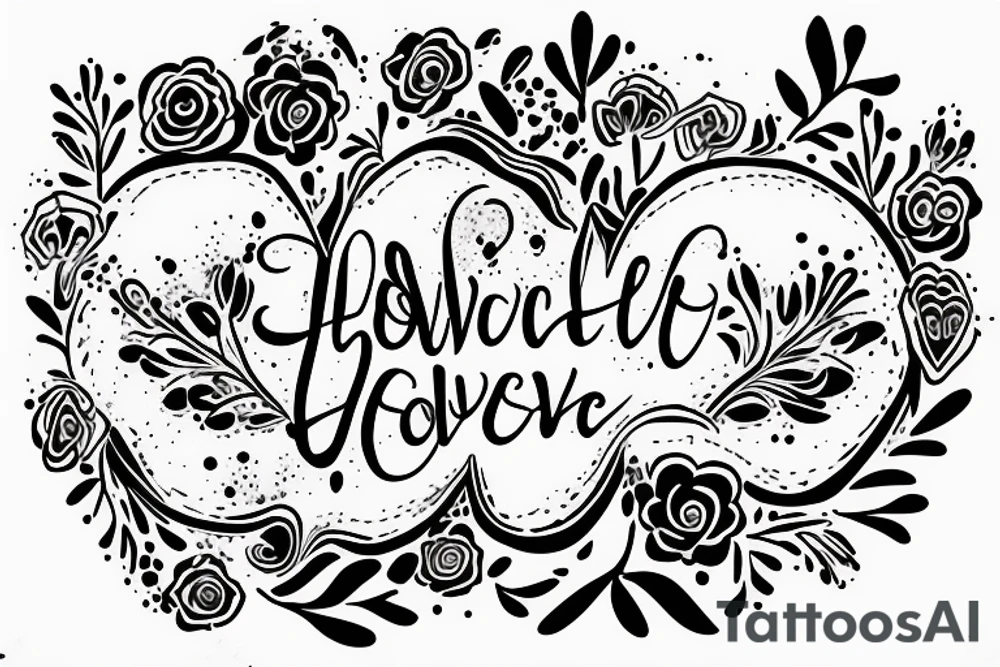Flower with self love written in it tattoo idea