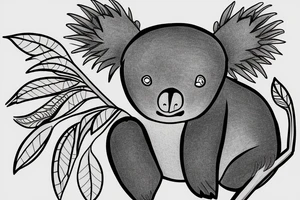 angry koala tattoo idea