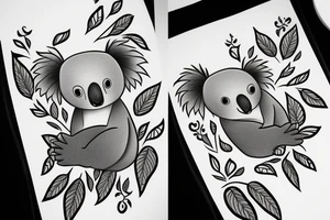 angry koala tattoo idea