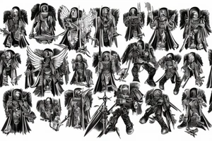 Warhammer 40k, Angel of death, bloody angels tattoo idea