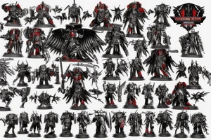 Warhammer 40k, Adeptus Astartes, Angel of death, bloody angels, red, green, black, tattoo idea