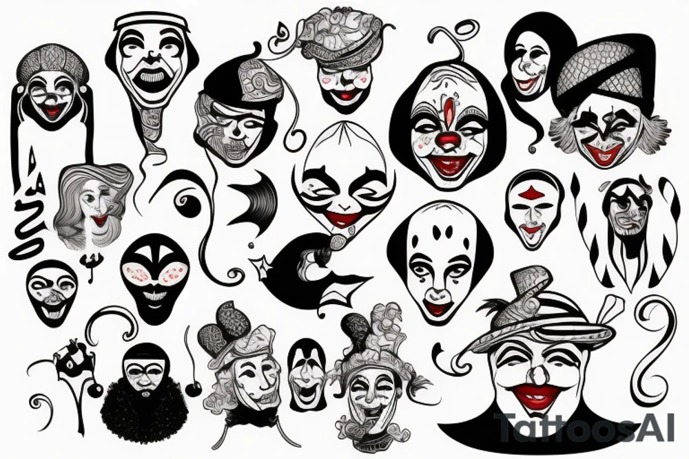An arab clown tattoo idea