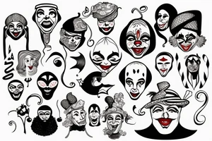 An arab clown tattoo idea