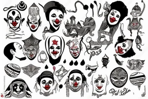 An arab clown tattoo idea