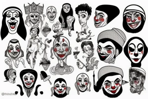 An arab clown tattoo idea
