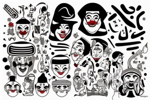An arab clown tattoo idea