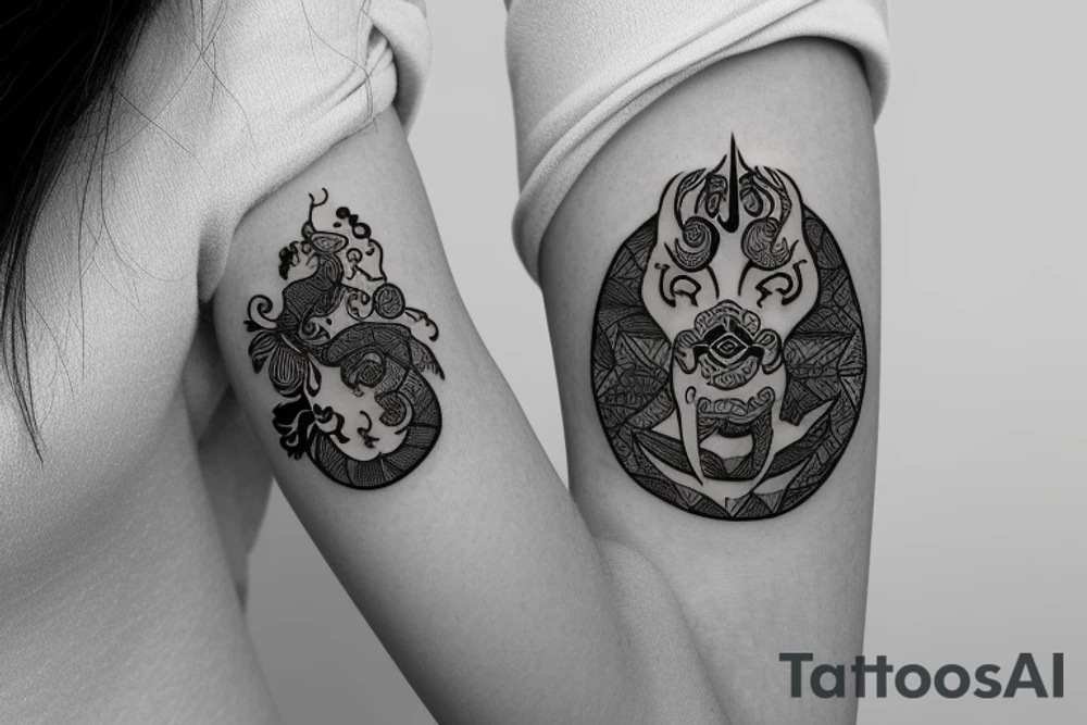 Arm band with a Taurus symbol tattoo idea