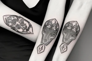 ForeArm band with a Taurus symbol tattoo idea