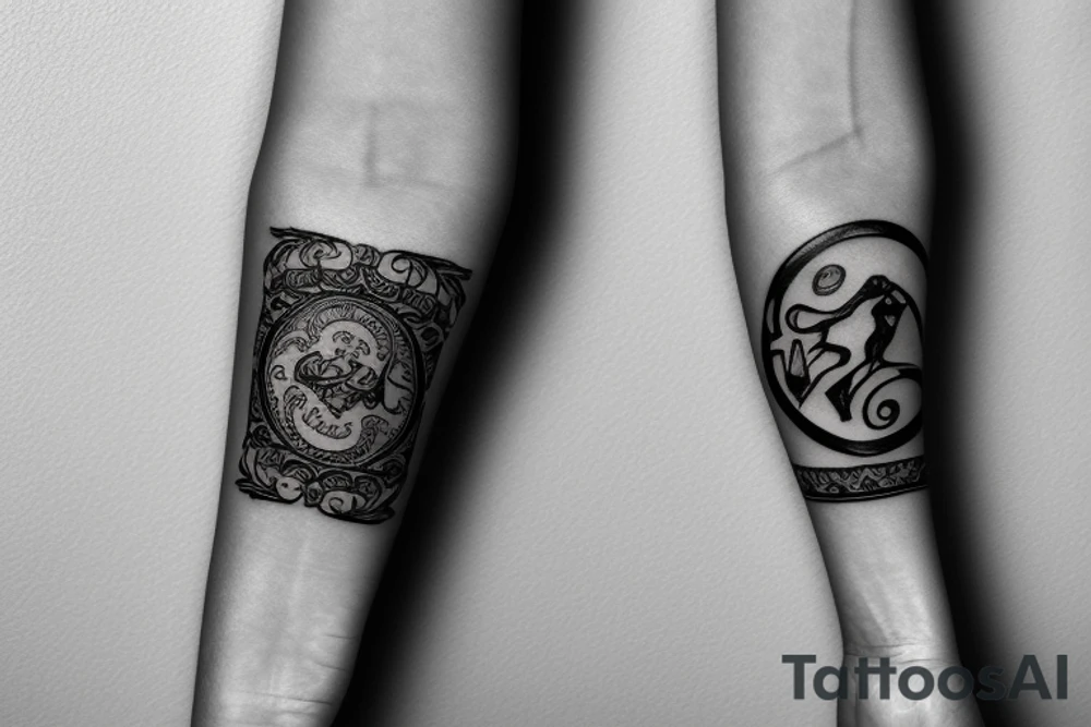 ForeArm band with a Taurus symbol tattoo idea