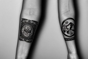 ForeArm band with a Taurus symbol tattoo idea