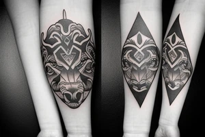 ForeArm band with a Taurus symbol tattoo idea