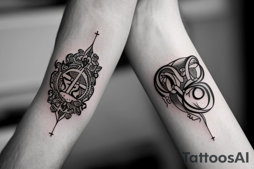 ForeArm band with a Taurus symbol tattoo idea