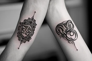 ForeArm band with a Taurus symbol tattoo idea