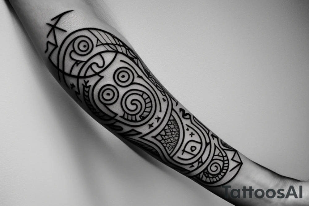 ForeArm band with a Taurus symbol tattoo idea