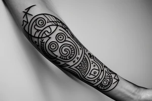ForeArm band with a Taurus symbol tattoo idea