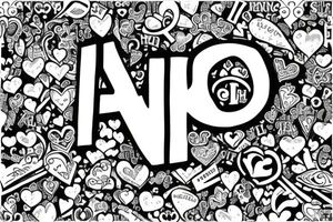 Letter S and P with tiny heart shape tattoo idea