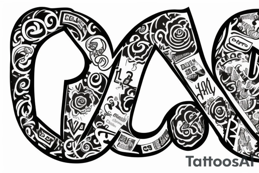 Letter S and P tattoo idea