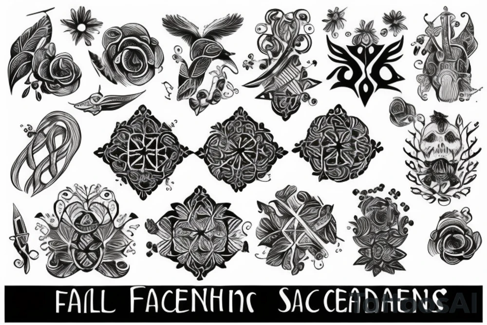 Scandinavian folk art tattoo idea