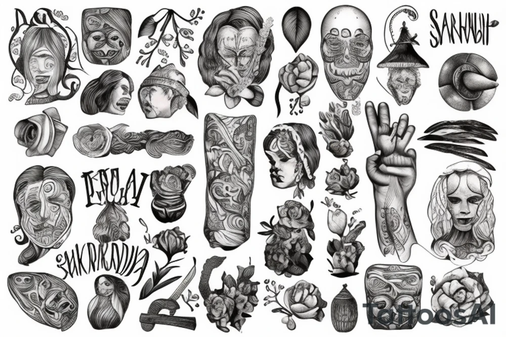 Scandinavian folk art tattoo idea