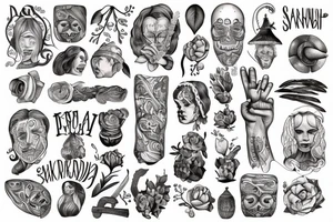 Scandinavian folk art tattoo idea