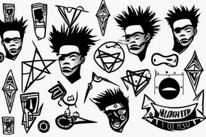 a man falling tattoo idea