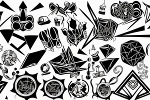 man falling tattoo idea
