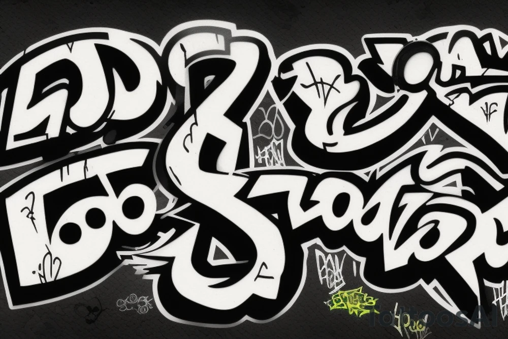 HOODRAT in graffiti text. tattoo idea