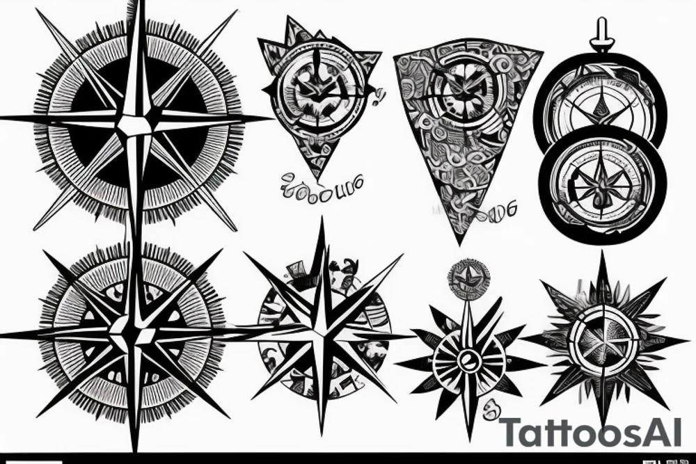 compass tattoo idea
