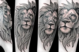 Lion head tattoo idea