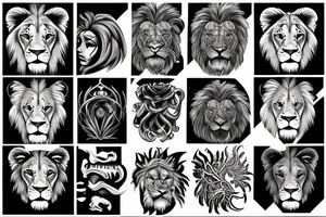 Lion head tattoo idea