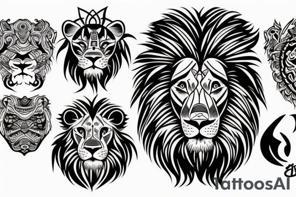 Lion head tattoo idea