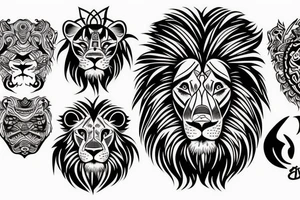 Lion head tattoo idea