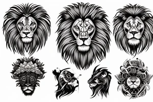 Lion head tattoo idea