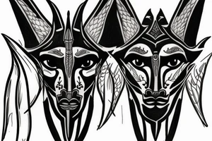 anubis face tattoo idea