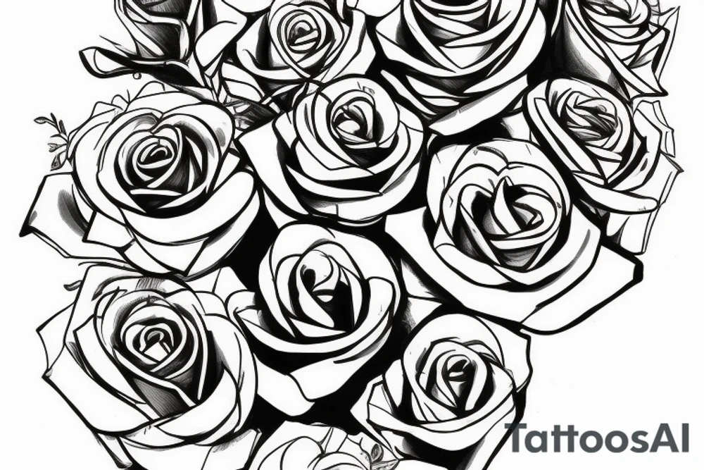 Rose as rod of caduceus tattoo idea