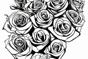 Rose as rod of caduceus tattoo idea