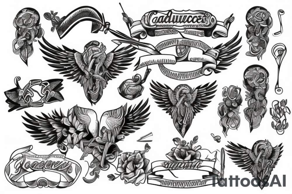 rod of caduceus tattoo idea