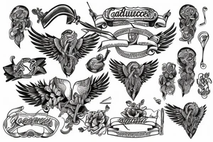 rod of caduceus tattoo idea