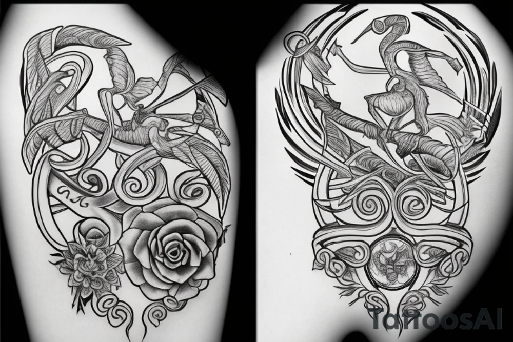 rod of caduceus tattoo idea