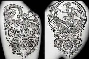 rod of caduceus tattoo idea