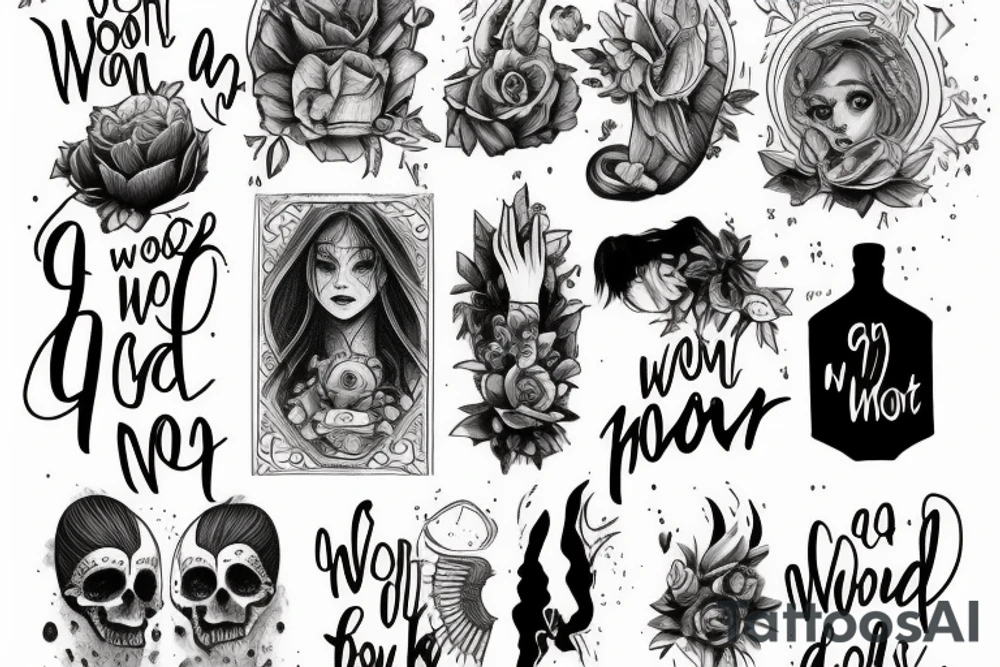 God is not a woman
He won't wipe away your tears
The holy books they always end up
Lonesome and dog-eared tattoo idea