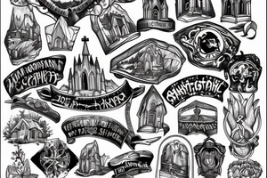 Church in the mountains tattoo idea