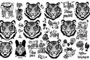 Tiger with a soft soul but strong hearted tattoo idea