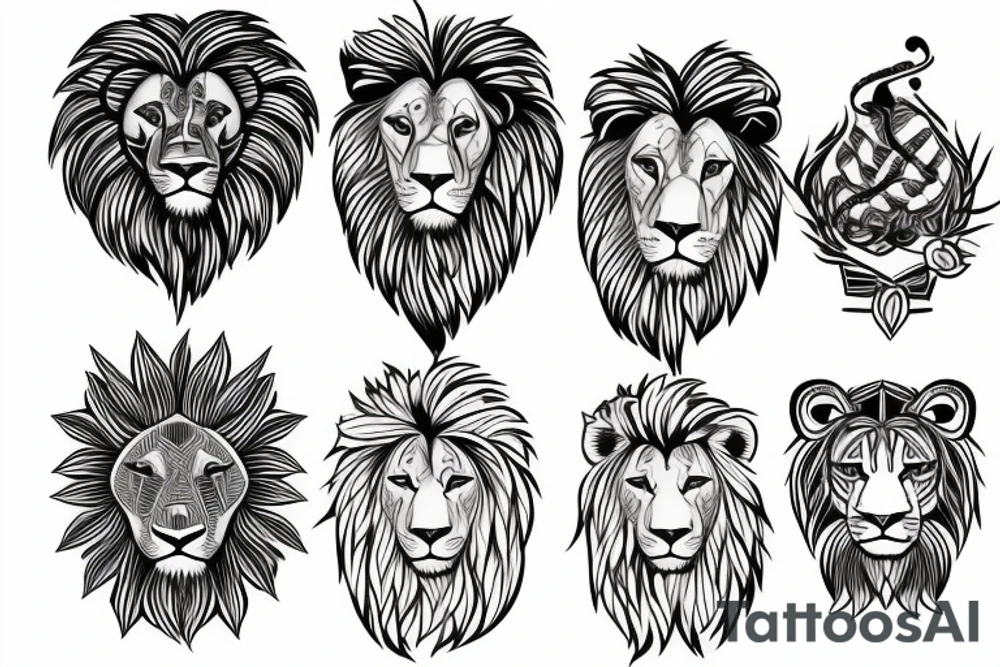 Lion with a soft soul but strong hearted tattoo idea