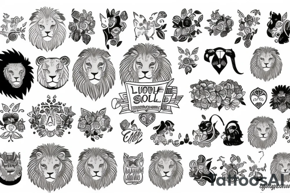 Lion with a soft soul but strong hearted tattoo idea