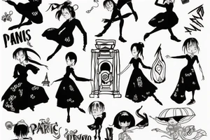 Dancing alone in paris tattoo idea