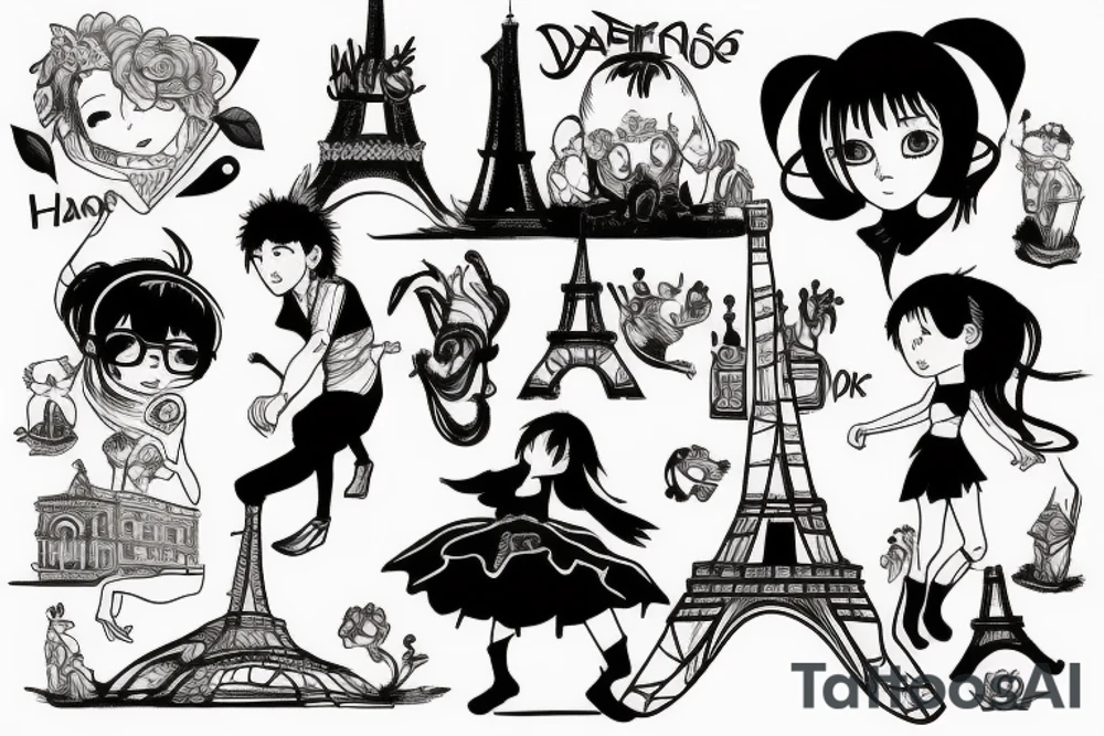 Dancing alone in paris tattoo idea
