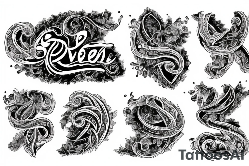 river with name "Priyansh" tattoo idea