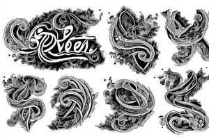 river with name "Priyansh" tattoo idea